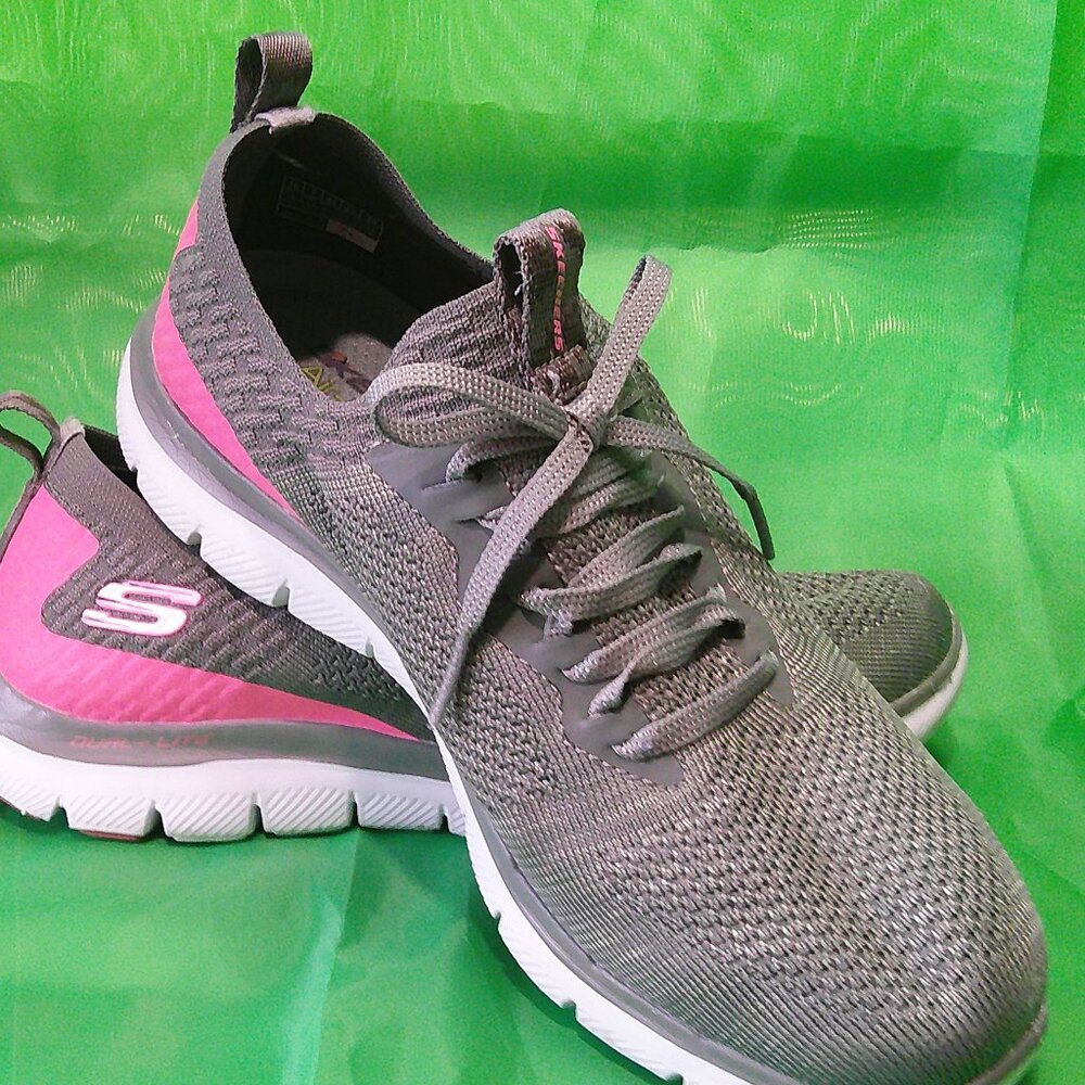 Skechers Dual Lite Flex Appeal 2.0 Olive Green Womens Size 10  Running Shoe